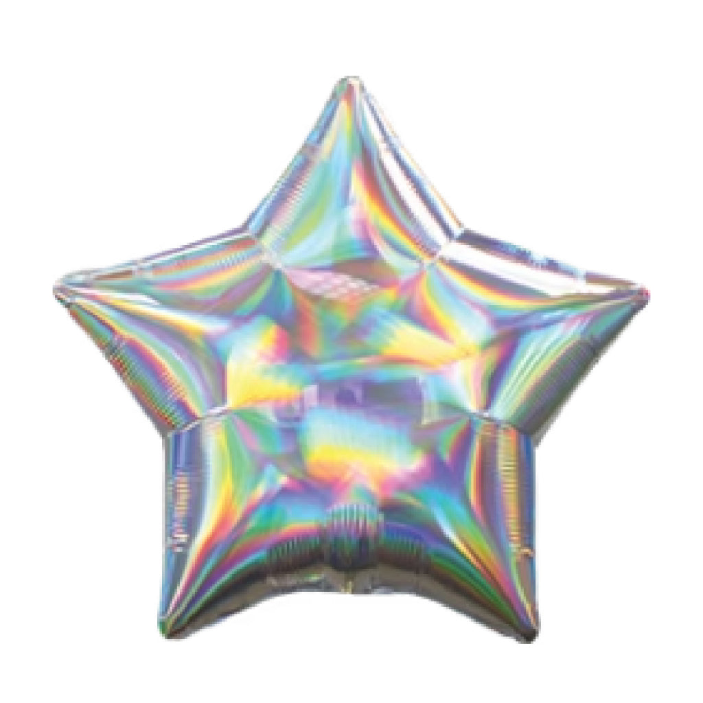 18 inch Laser Iridescent Shape Foil Balloon