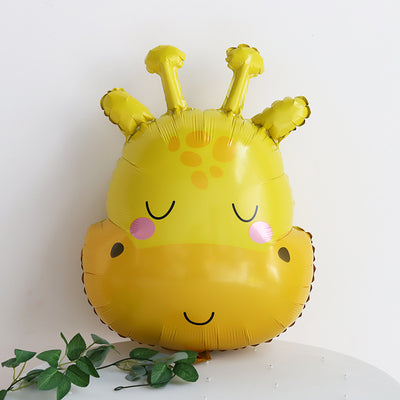 Large Cartoon Animal Head Foil Balloon Individual