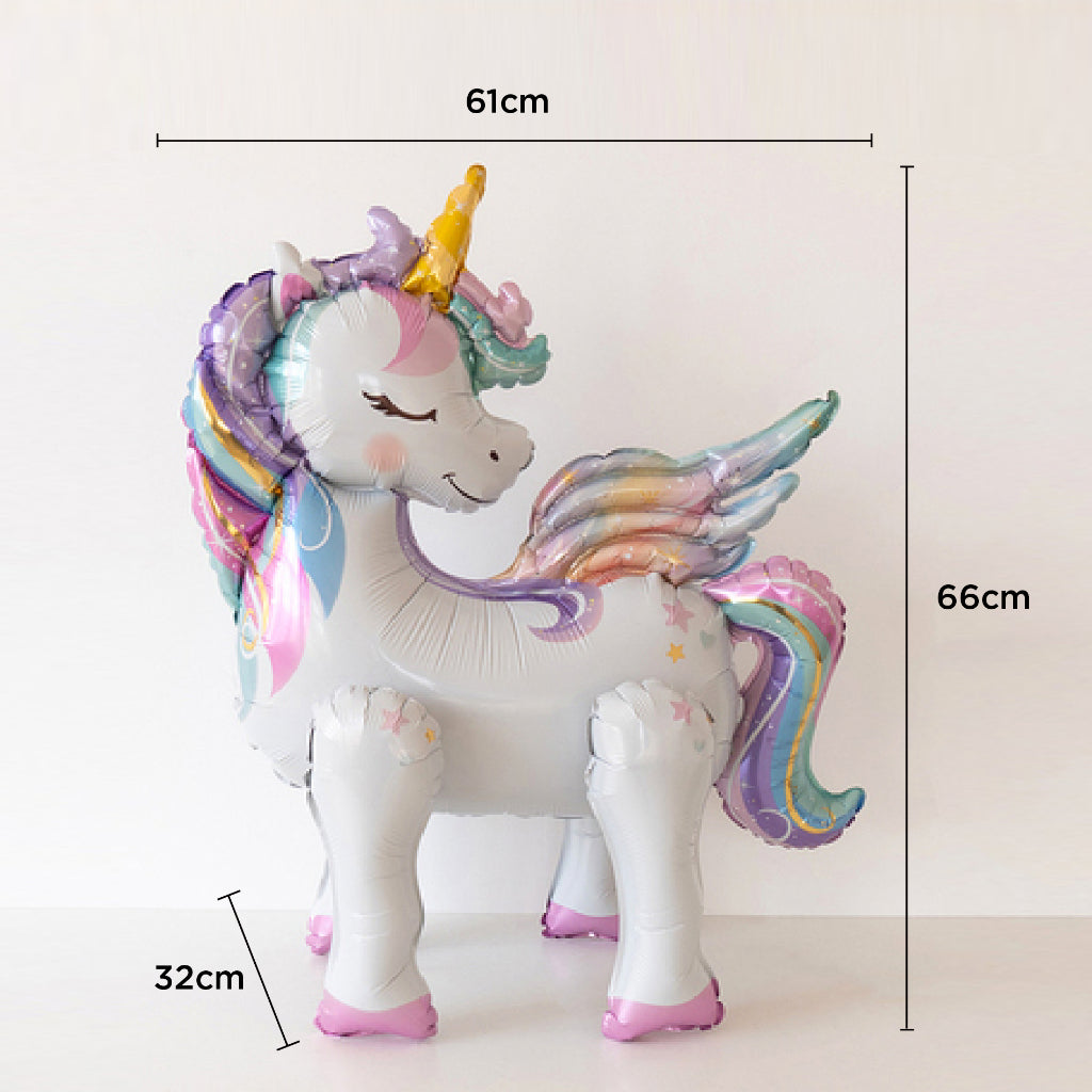 4D Standing Unicorn Animal Dinosaur Foil Balloon Individual