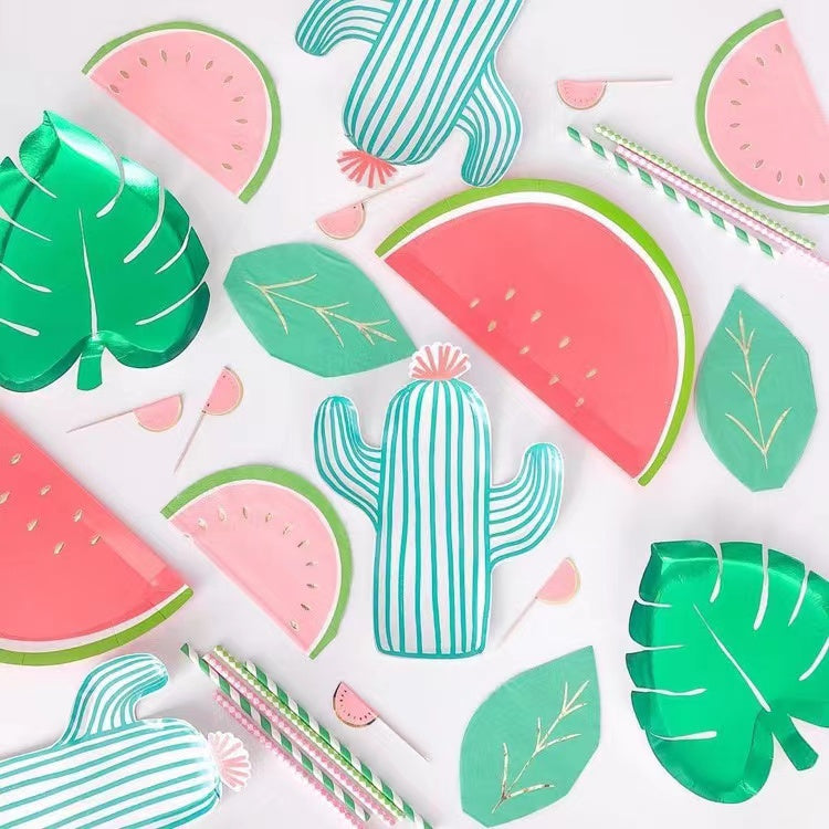 Tropical Party Disposable Plates and Napkins
