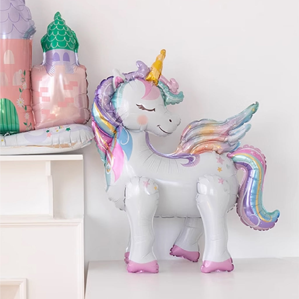4D Standing Unicorn Animal Dinosaur Foil Balloon Individual