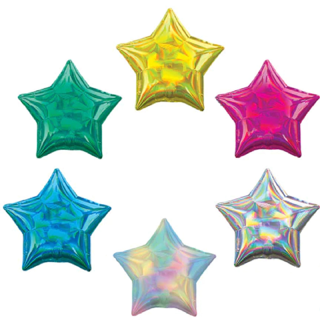 18 inch Laser Iridescent Shape Foil Balloon