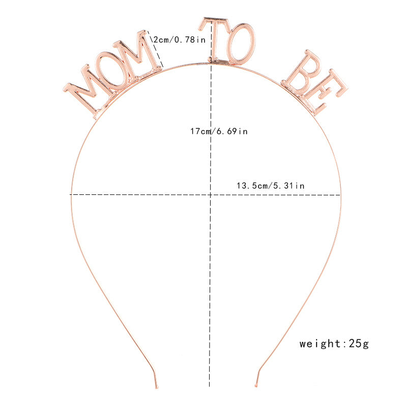 MOM TO BE Tiara Headband - Silver