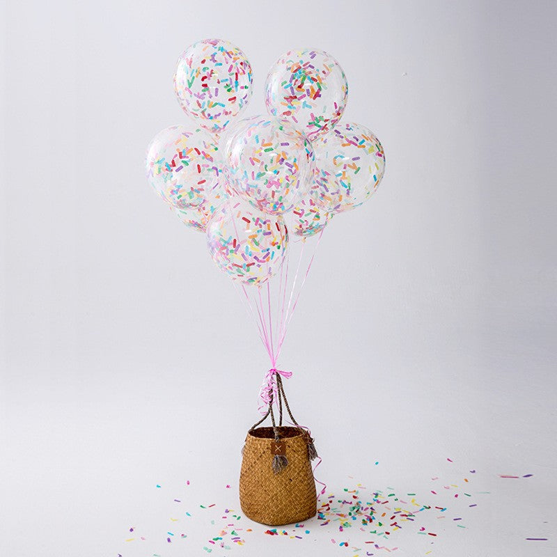 Rainbow Confetti Balloon 10pcs per Pack