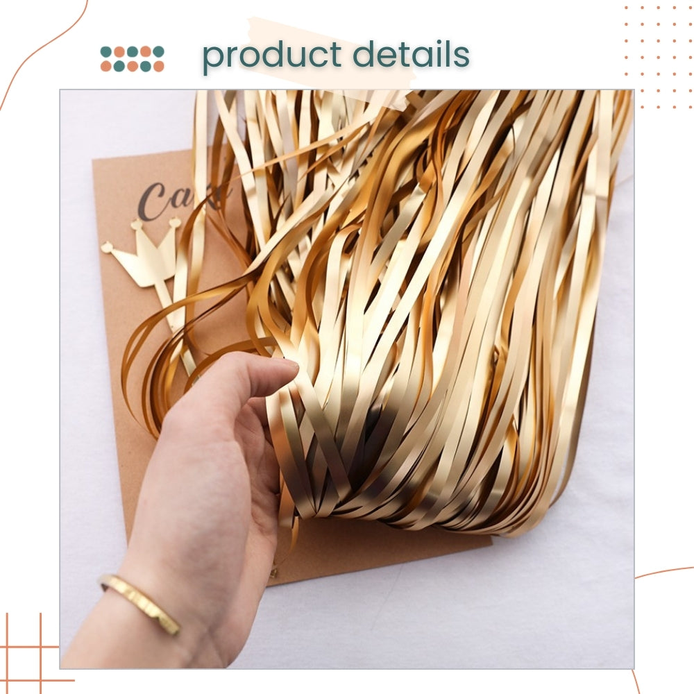 Matt Tinsel Curtain - Rose Gold