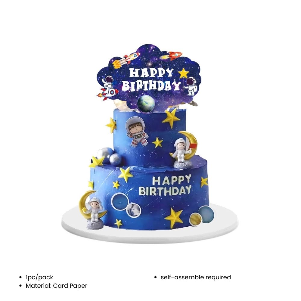 New Edition Space Astronaut Theme Tableware Banner for Birthday Partie Celebration