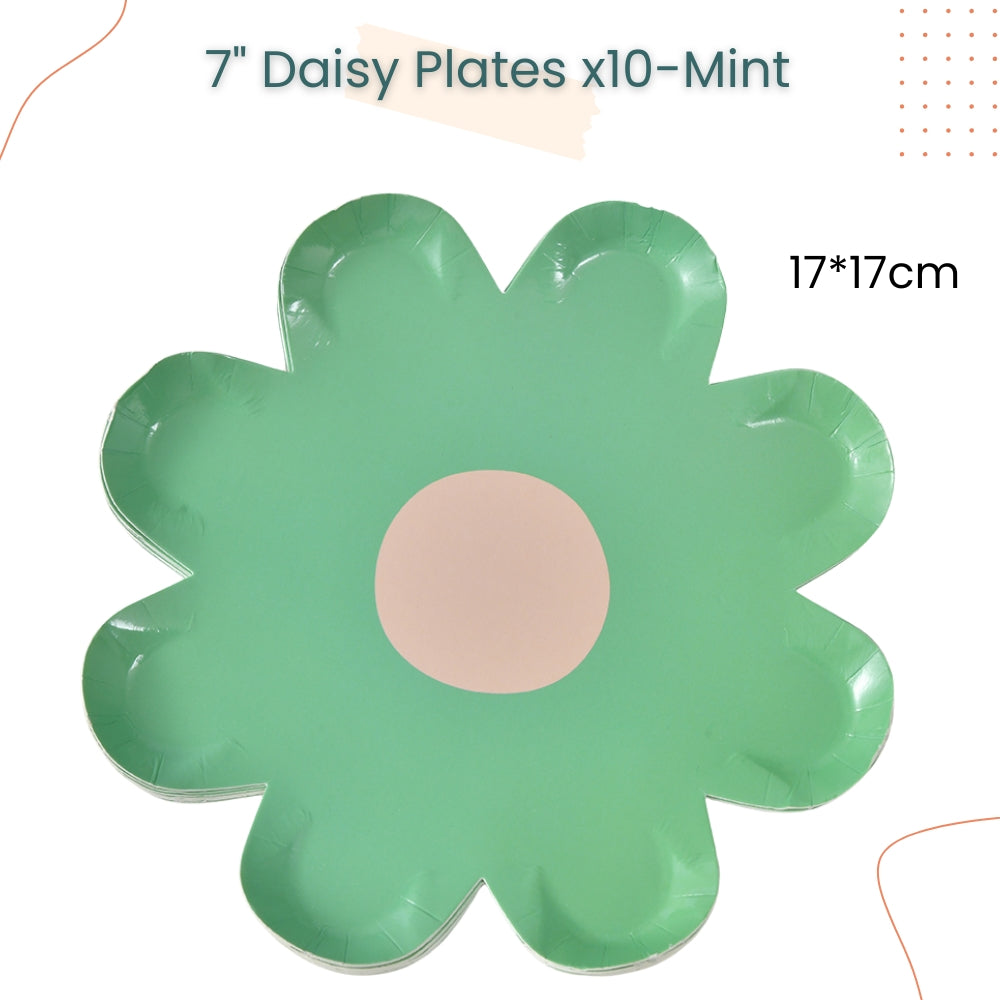 Colorful Rainbow Daisy Disposable Plates Napkins Tableware for Birthday Party
