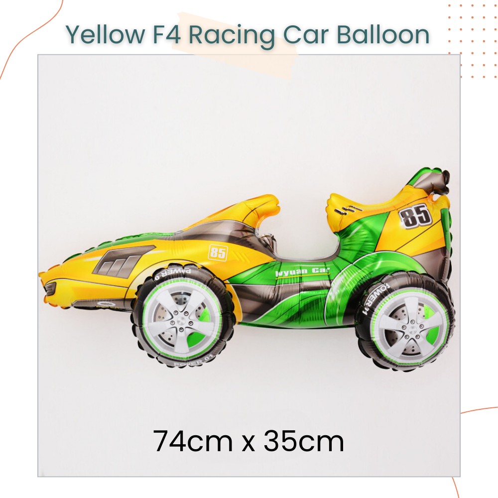 Racing Theme Standing Transportation Vehicle Foil Balloon Decoration