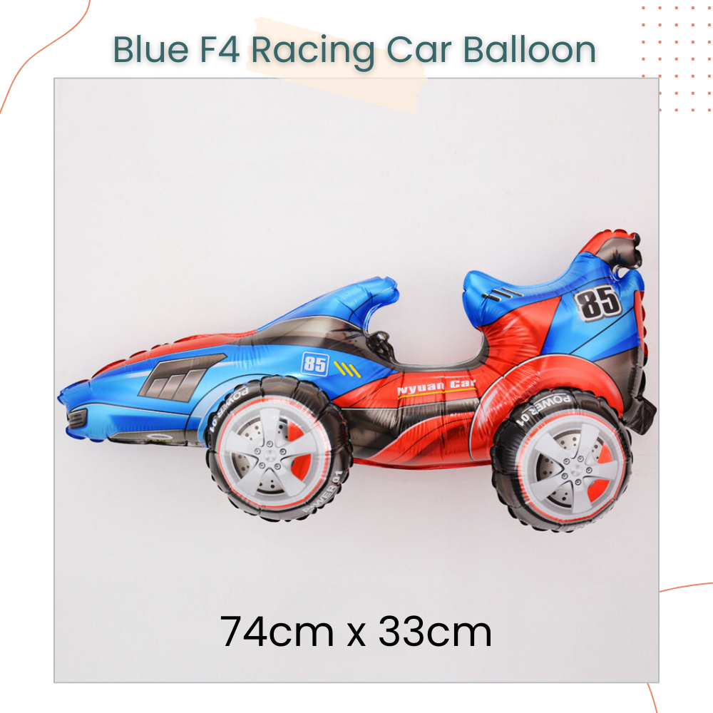 Racing Theme Standing Transportation Vehicle Foil Balloon Decoration