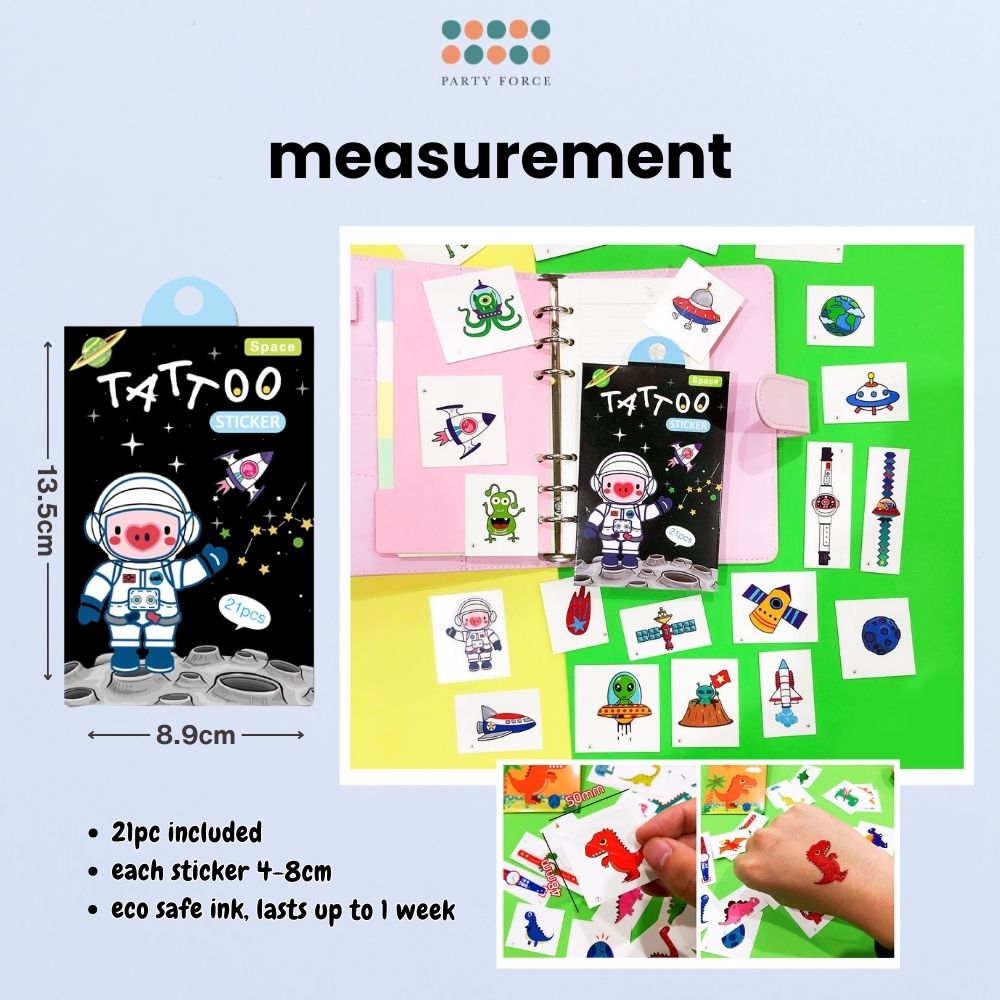 Cute Cartoon Tattoo Sticker Set