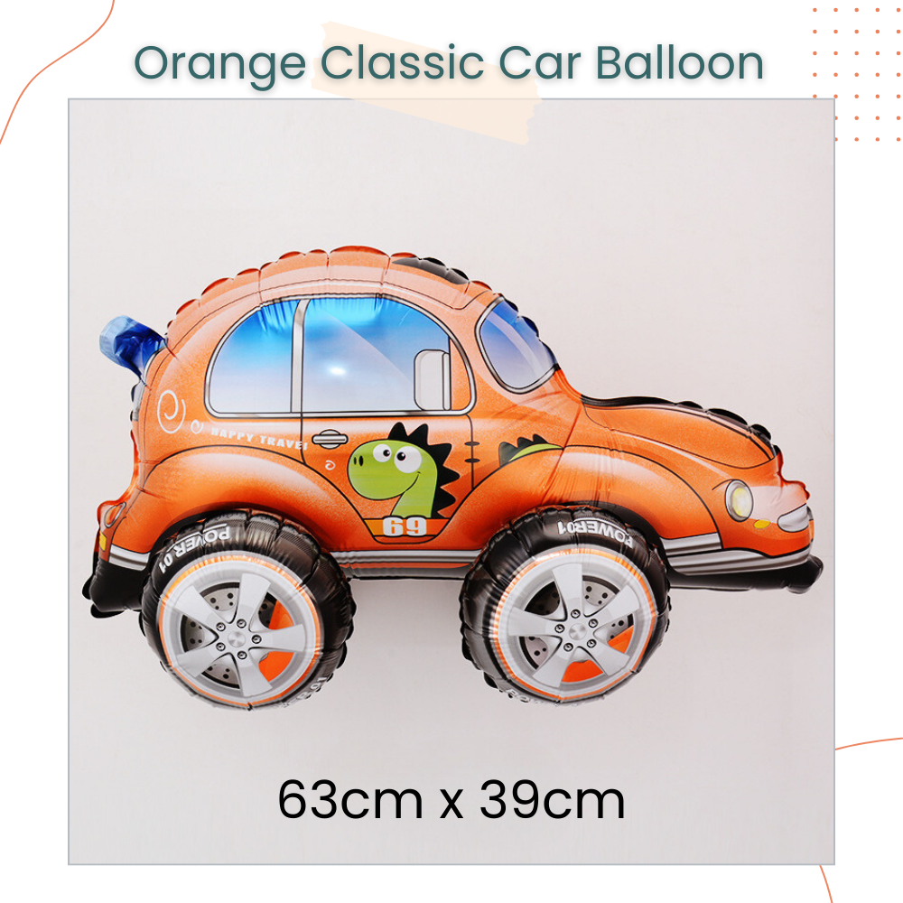 Racing Theme Standing Transportation Vehicle Foil Balloon Decoration