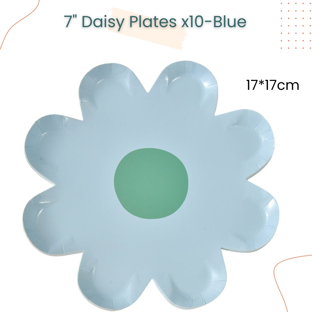 Colorful Rainbow Daisy Disposable Plates Napkins Tableware for Birthday Party