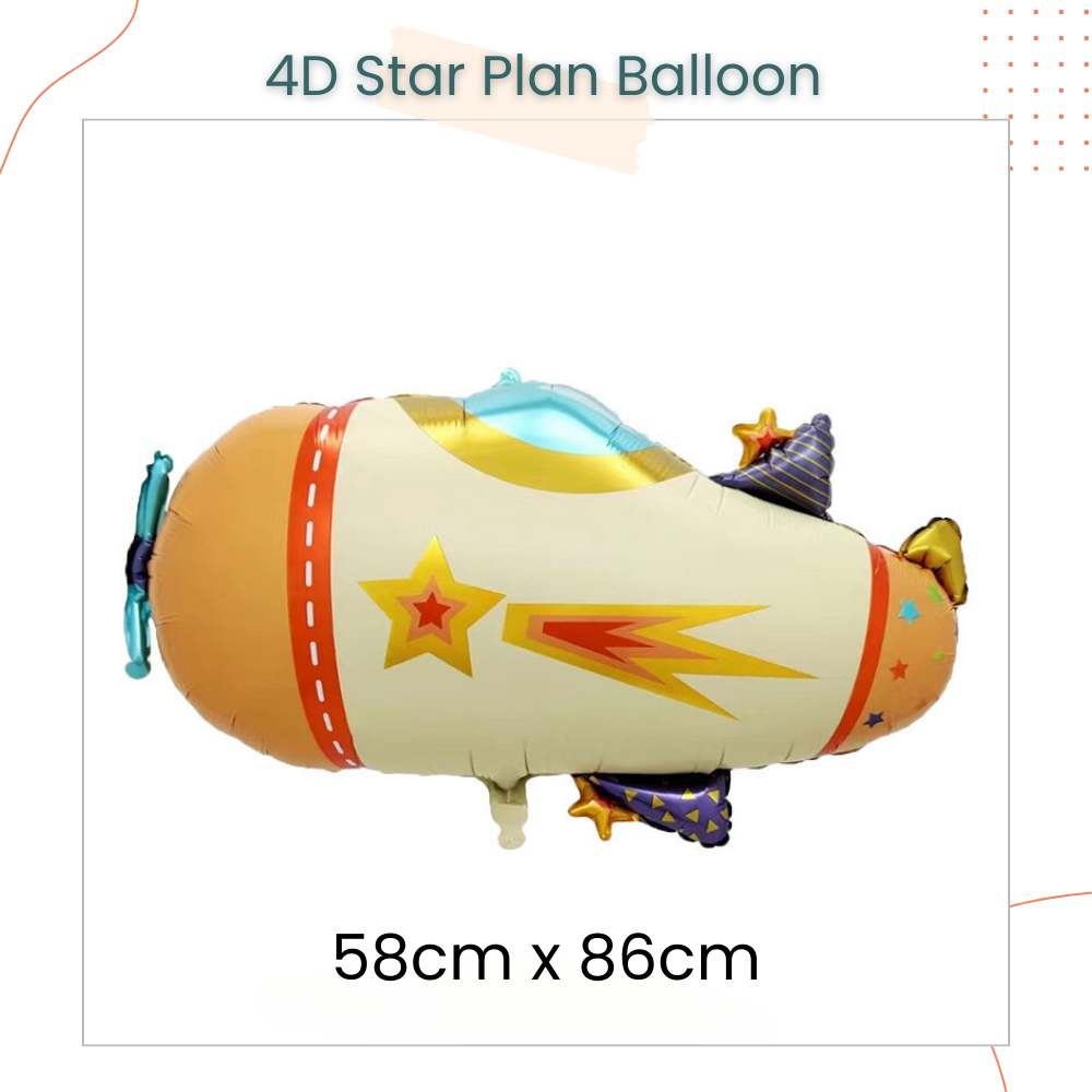 4D Standing Transportation Vehicle Foil Balloon Decoration for Birthday Party Event Celebration