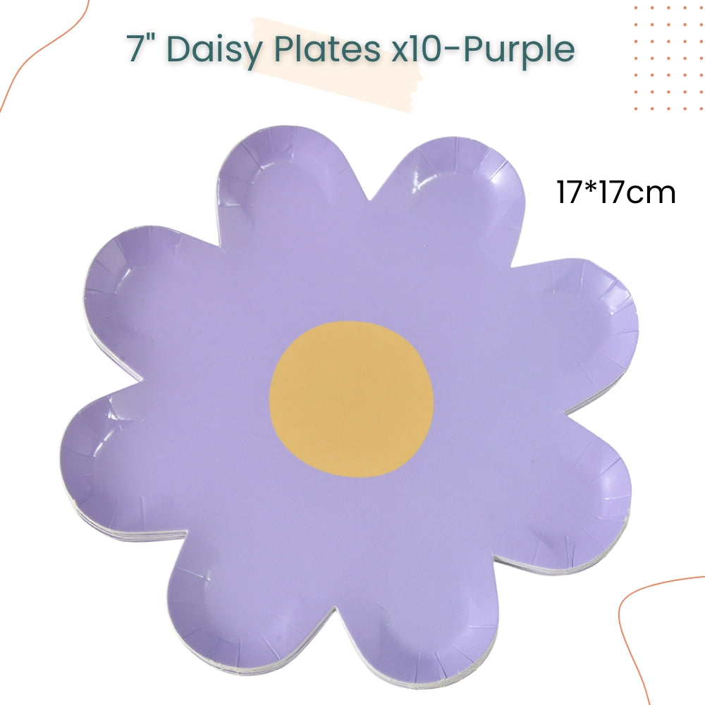 Colorful Rainbow Daisy Disposable Plates Napkins Tableware for Birthday Party