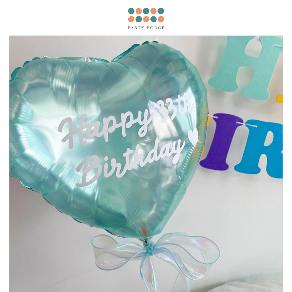 Custom Text Vinyl Sticker (Balloon not included)