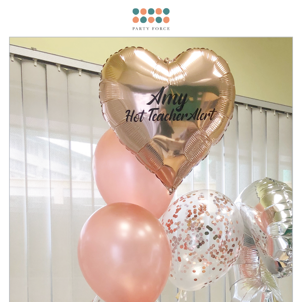 Custom Text Vinyl Sticker (Balloon not included)