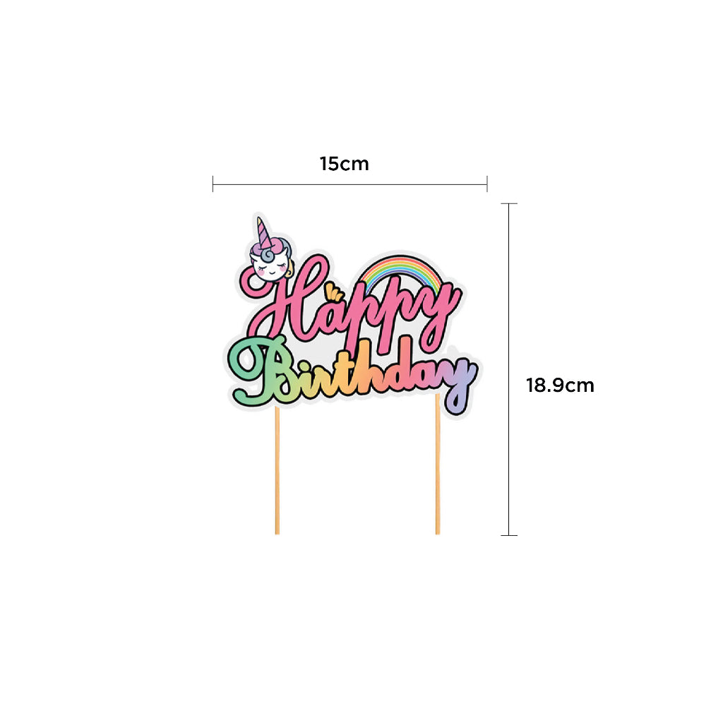 Unicorn Birthday Pull Flag Banner Balloon Pack
