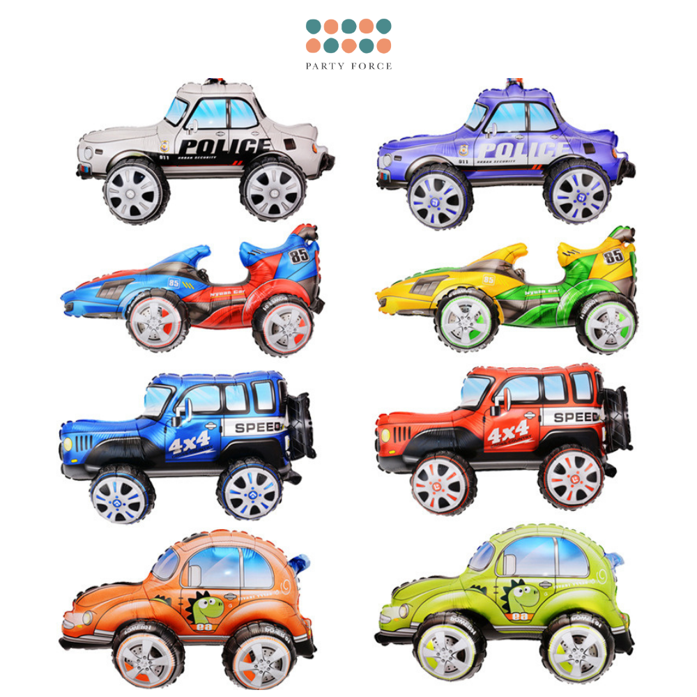 Racing Theme Standing Transportation Vehicle Foil Balloon Decoration