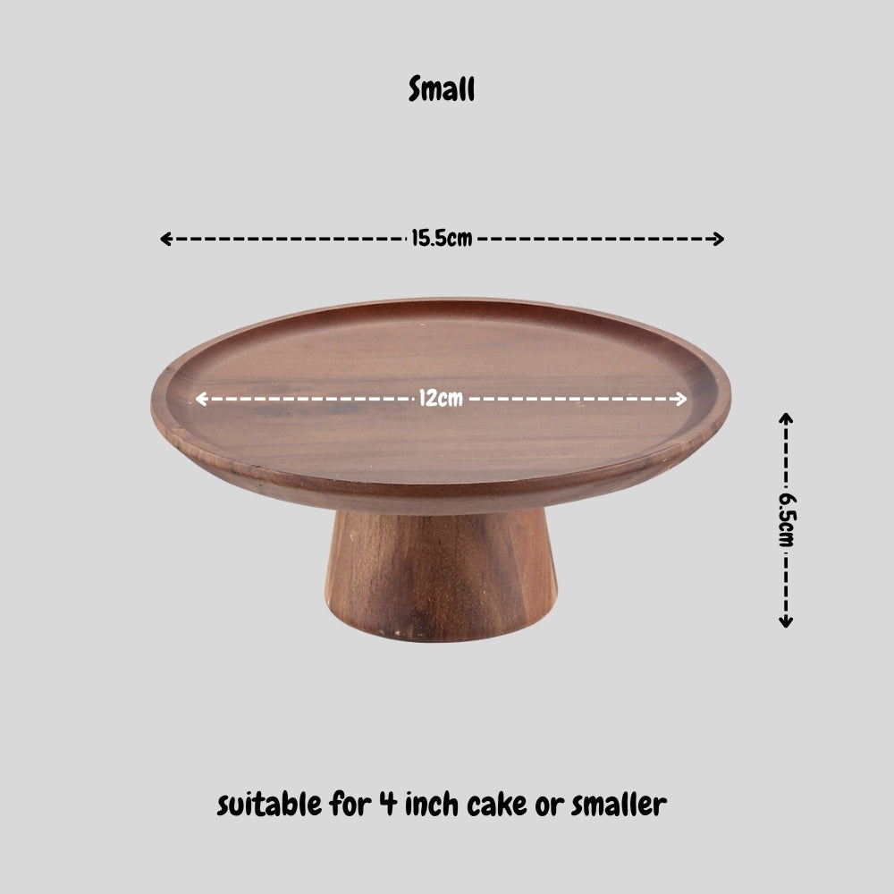 Acacia Wooden Cake Tray Stand