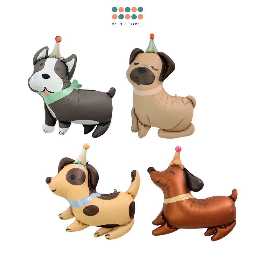 Puppy Matt Birthday Hat Cute Dog Foil Balloon