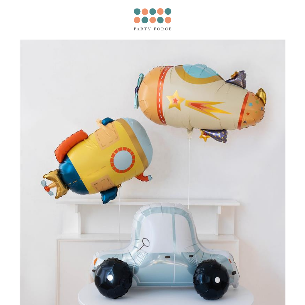 Matt Airplane Submarine Foil Balloon Decoration for Birthday Party