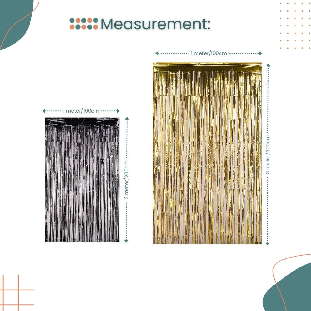 Matt Tinsel Curtain - Rose Gold