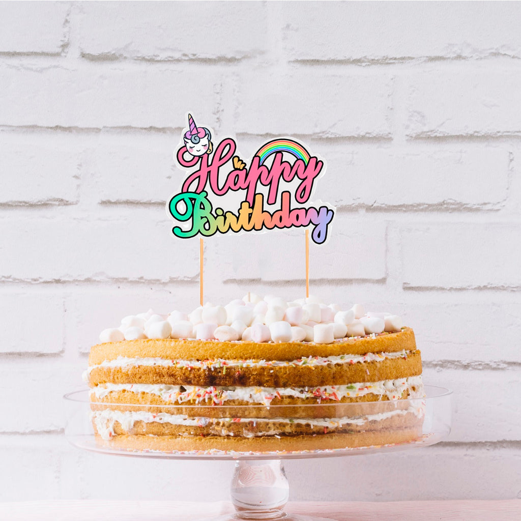 Unicorn Birthday Pull Flag Banner Balloon Pack