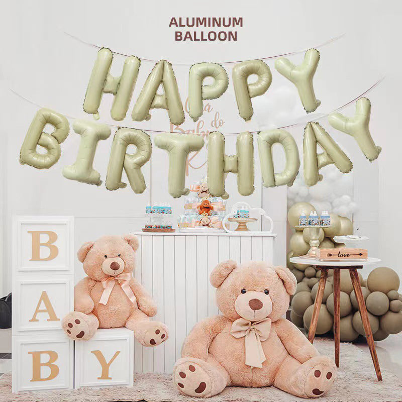 16 inch Happy Birthday Foil Balloon - Cream