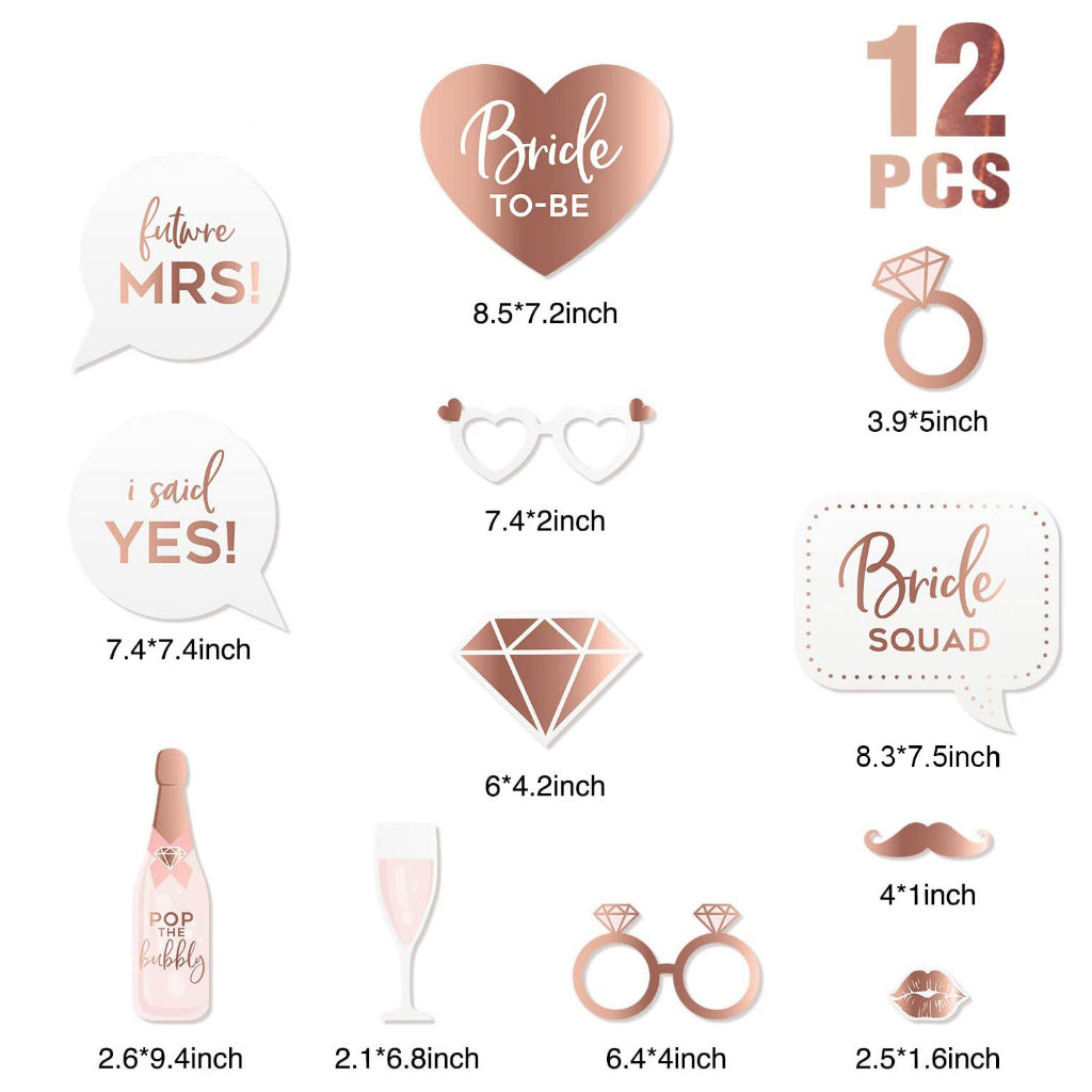 New Premium Rose Gold Bride To Be Photo Props