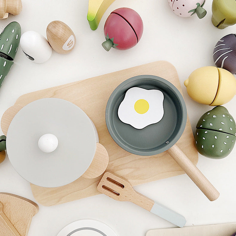 Mini Wooden Cooking Kitchen Play Set