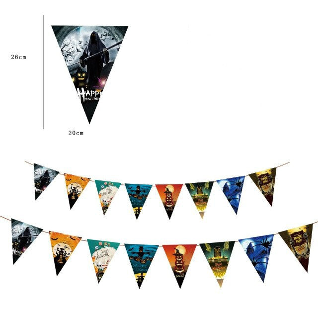 Happy Halloween Banner Merry Christmas Banner for Party Celebration and Decoration