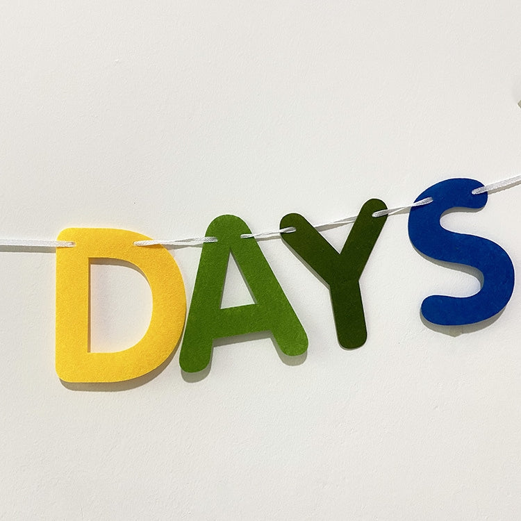 Rainbow Felt Happy 100 Days Banner