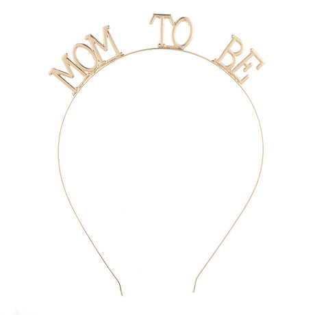 MOM TO BE Tiara Headband - Gold