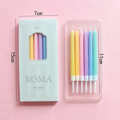 Pastel Rainbow Spiral Candles