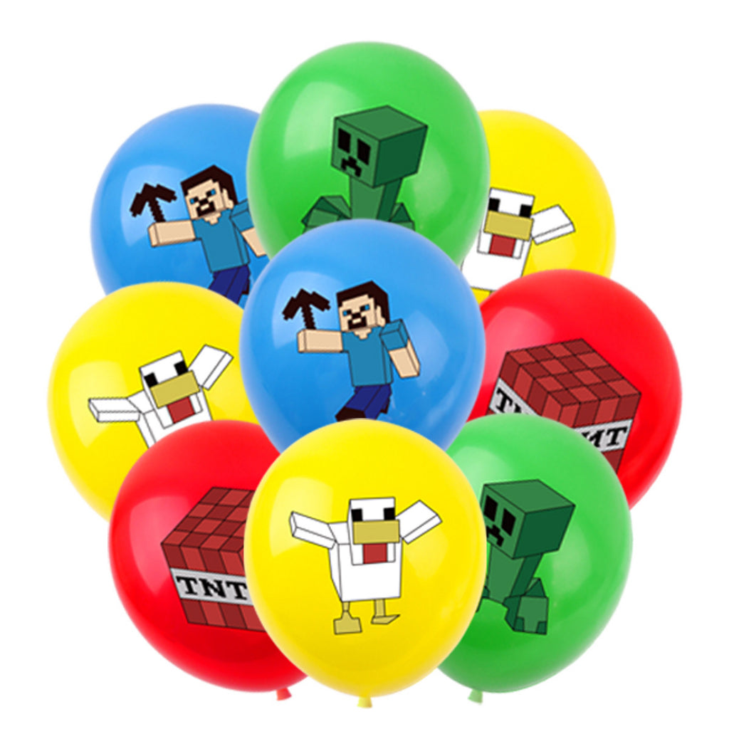 Minecraft Balloon Birthday Set 3