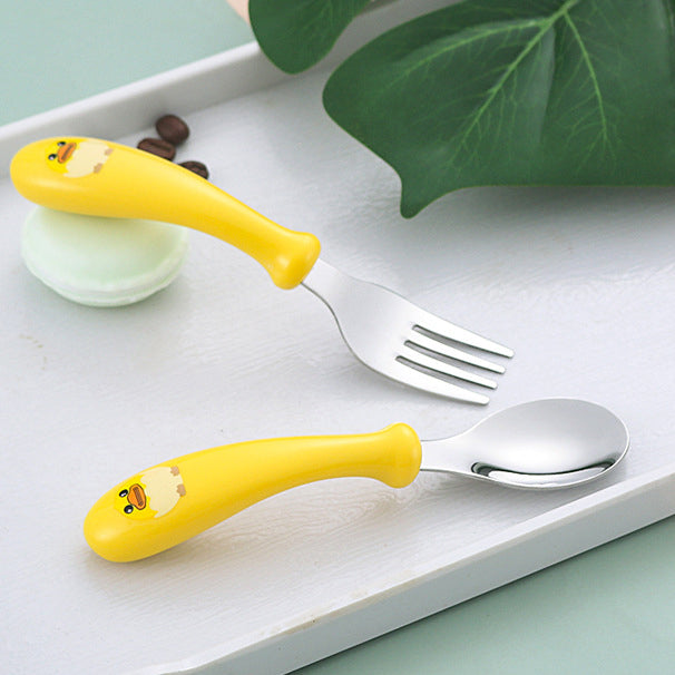 Cute Cartoon 3 in 1 Cutlery Set with Spoon Fork Chopsticks