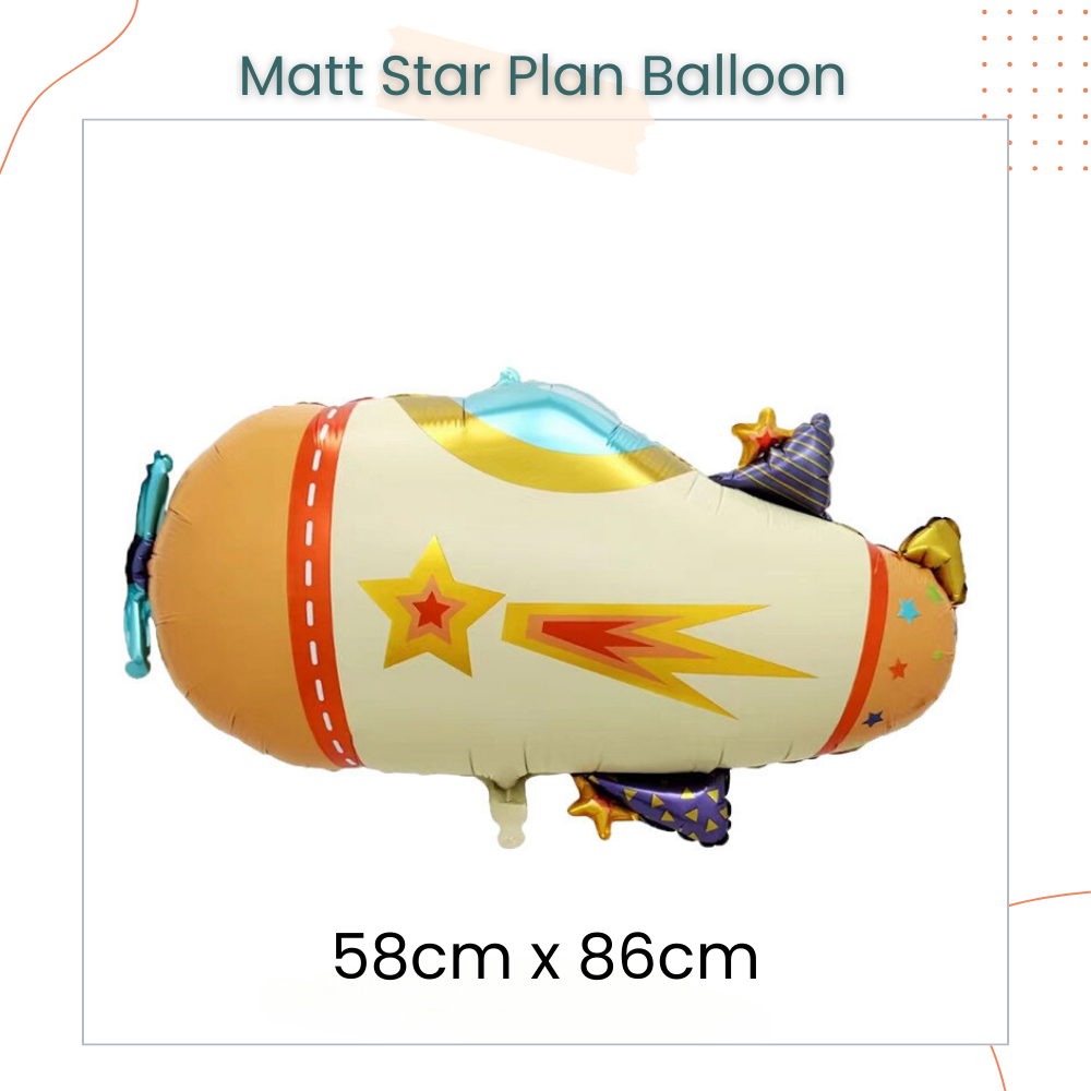 Matt Airplane Submarine Foil Balloon Decoration for Birthday Party