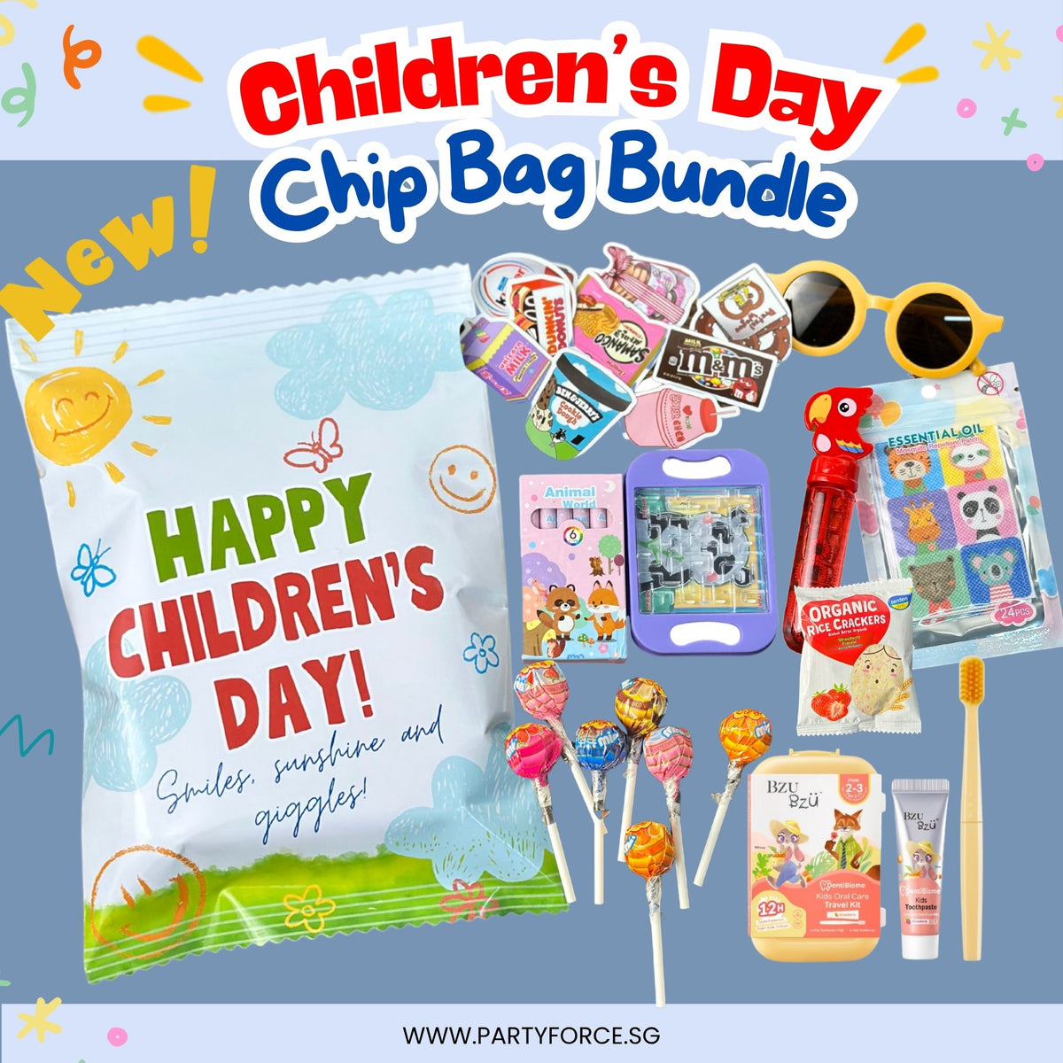 Children’s Day Chip Bag Bundle C – Mini Stationery Fun
