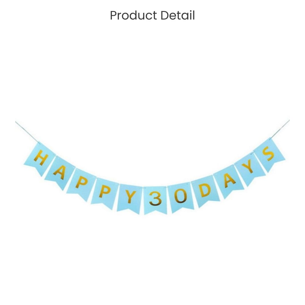 Happy 30 days banner Happy full month banner