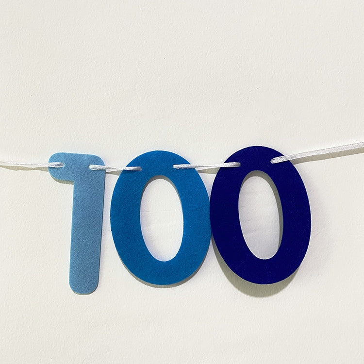 Rainbow Felt Happy 100 Days Banner