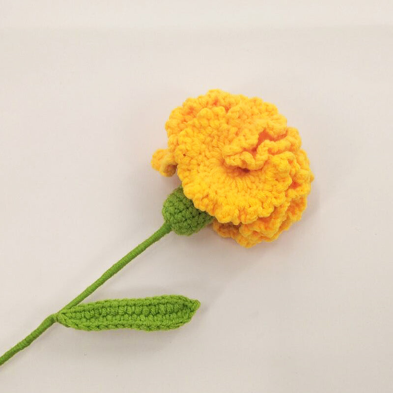 Knitted Woven Carnation Handmade Flower