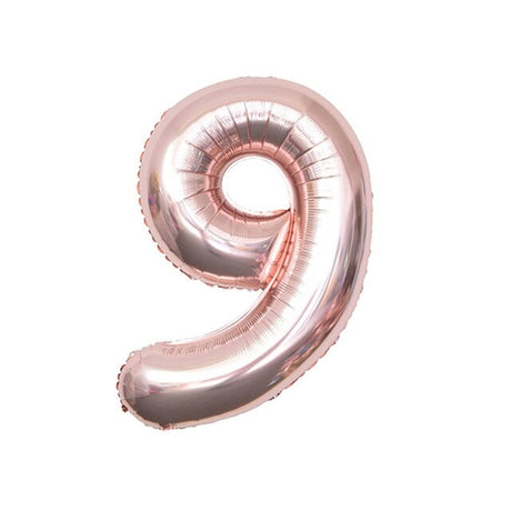 32 inch Rose Gold Number Foil Balloon