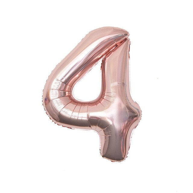 32 inch Rose Gold Number Foil Balloon