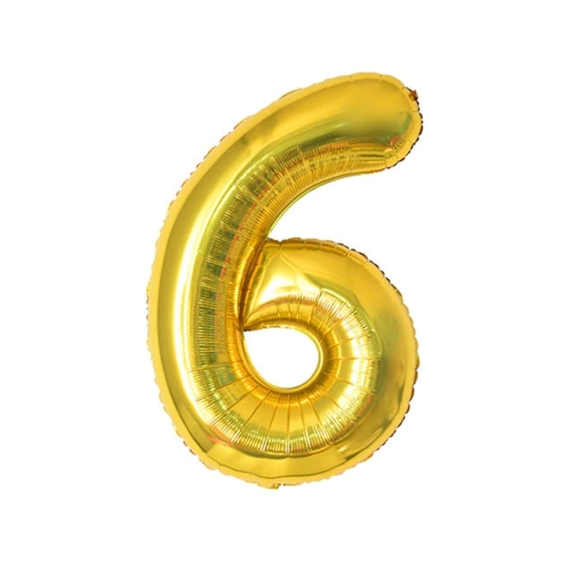 32 inch Gold Number Foil Balloon
