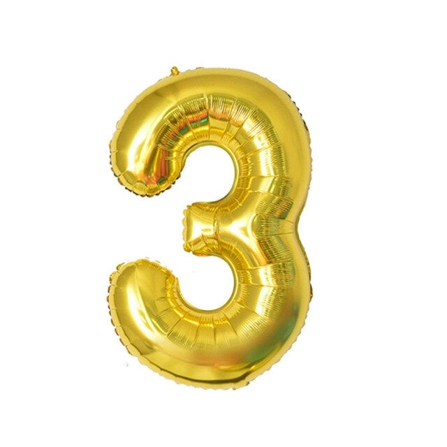 32 inch Gold Number Foil Balloon