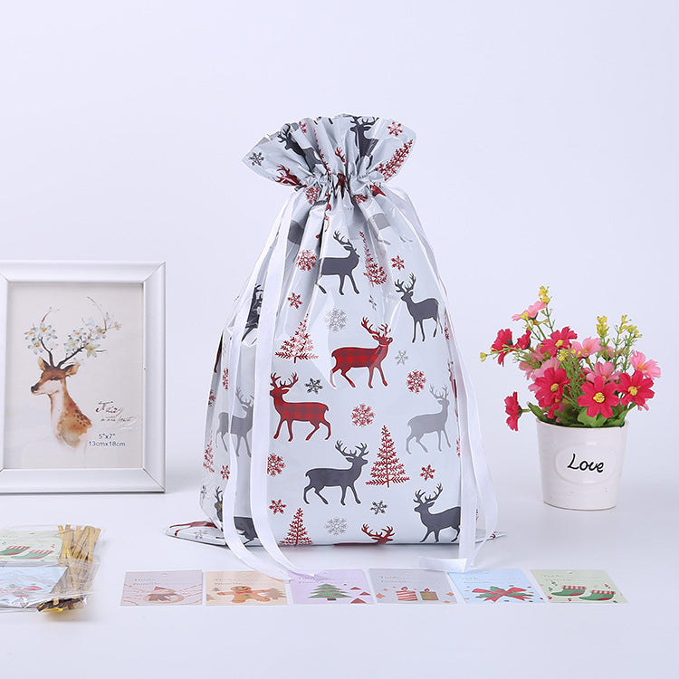 Christmas Gift Drawstring Packaging Bag Goodie