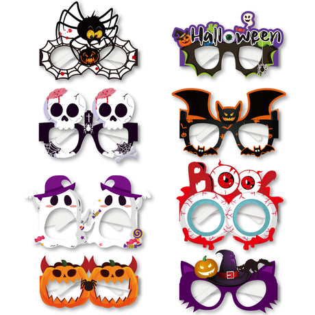 Halloween Decorative Paper Glasses (8pcs/set)
