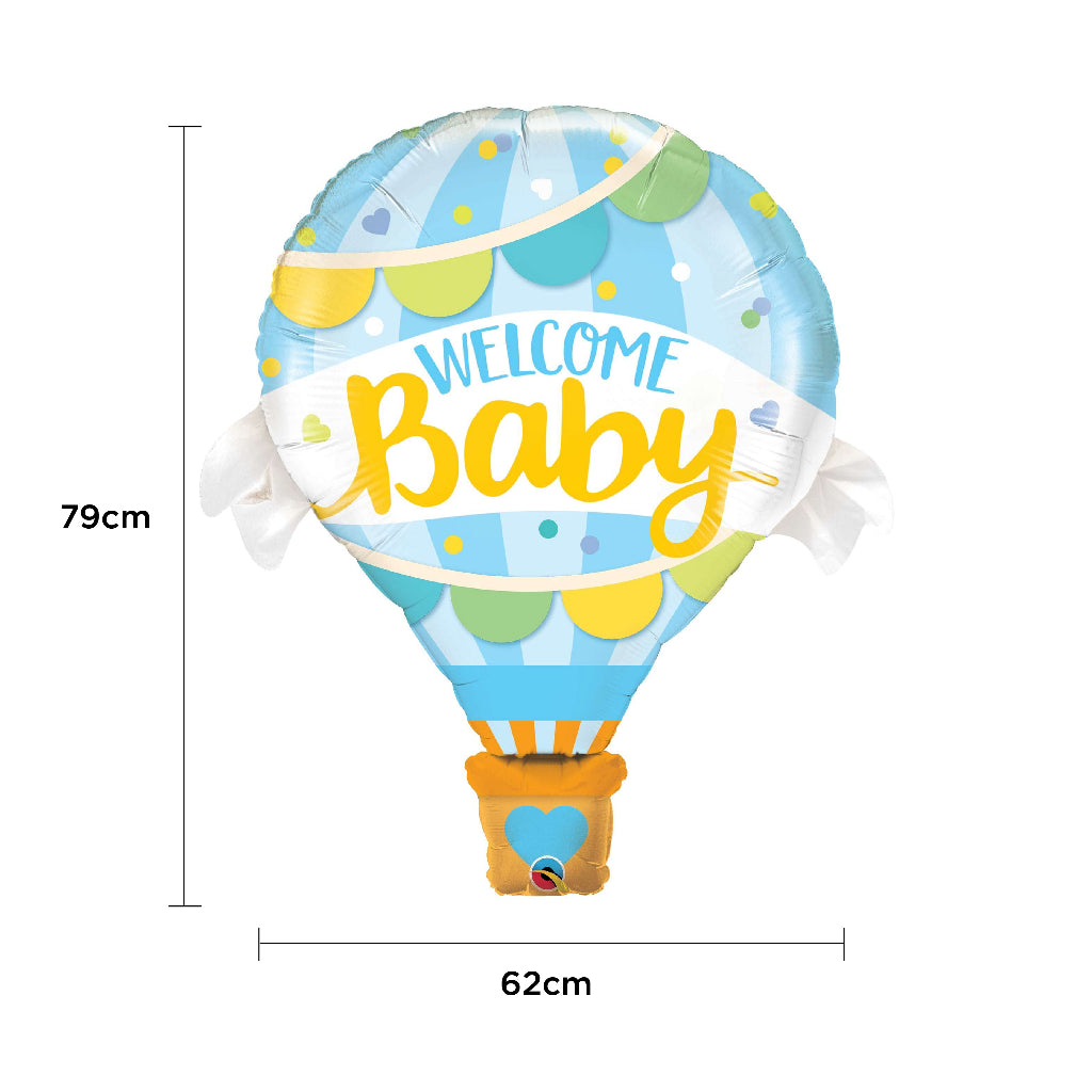 Welcome Hot Air Balloon Foil Balloon - Pink
