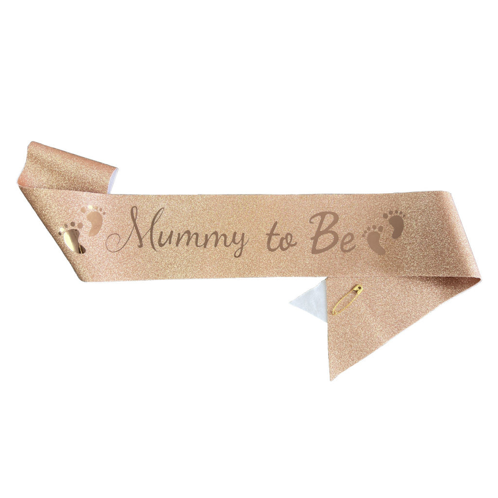 Rose gold "Mummy to Be" Satin Sash