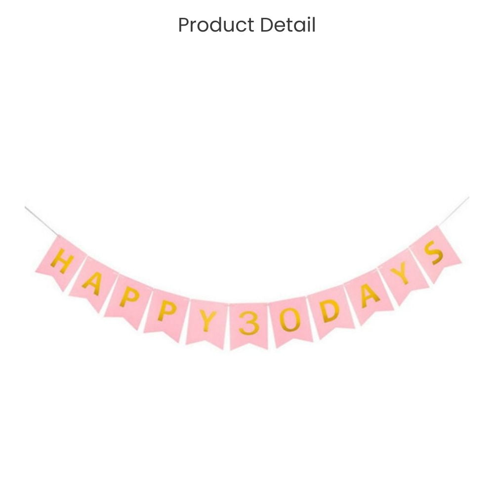 Happy 30 days banner Happy full month banner